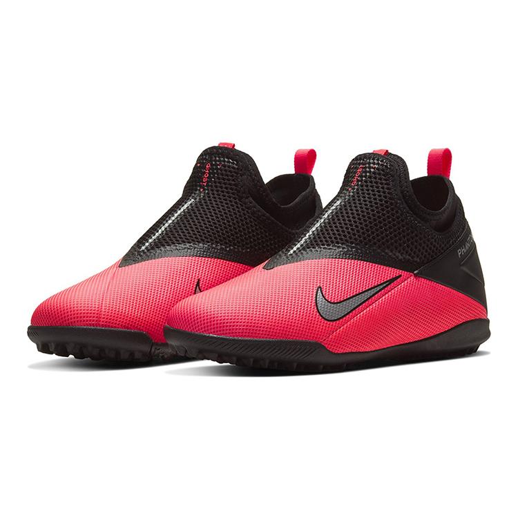 Nike Slip Resistant Abrasion Resistant Mid Top Kids' Soccer Shoes Black Red Kids' CD4078-606