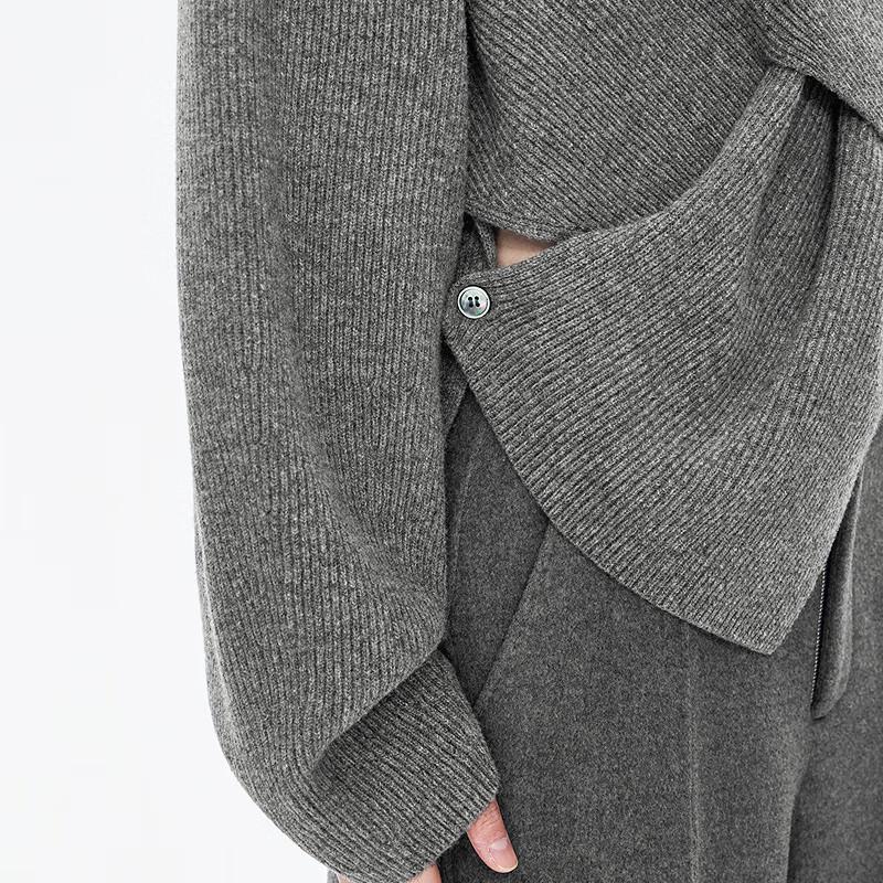 JNBY 2025 Winter Loose Wool Knit Pullover Sweater