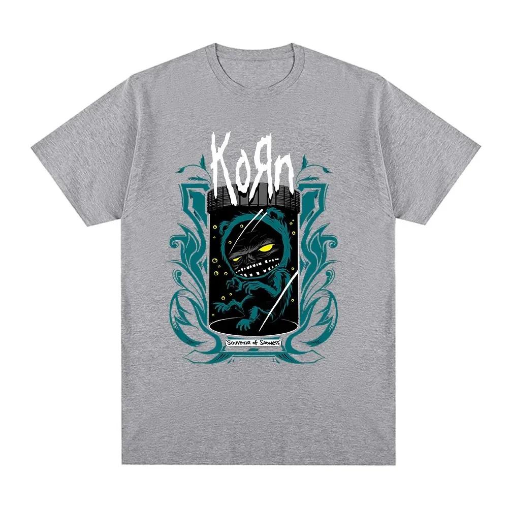 

Футболка рок-группы 90-х Korn, металл, готика, мужская, женская, винтажная, оверсайз, уличная одежда, летняя, 100% хлопок, с коротким рукавом S