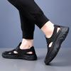2025 Sandalen Atmungsaktive Herrenschuhe Mesh Outdoor Herren Hohlsandalen Rutschfest Strandsandalen Flats Schuhe Zapatillas Hombre