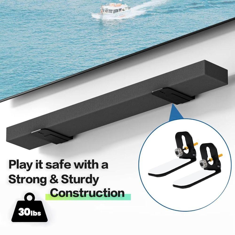 Stylish Metal Brackets Soundbar Hanger L Shaped Bracket Speaker Wall Mount  Home Theater Setup