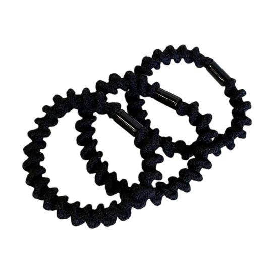 

3Pcs Women Hair Ties Thread Hair Bands No Texture High Elasticity Scalp Irritation Ponytail Holder Versatile чёрный