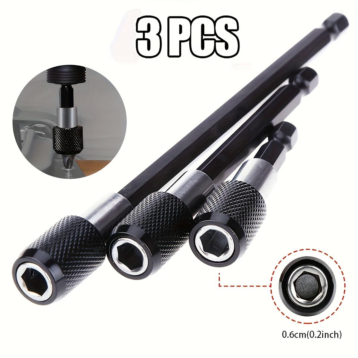 

3-Piece Hexagonal Shank Bit Extension Set, 1/4 Inch Quick Release Self-Locking, Durable Metal - Ideal for Home DIY Projects 60/100/150mm