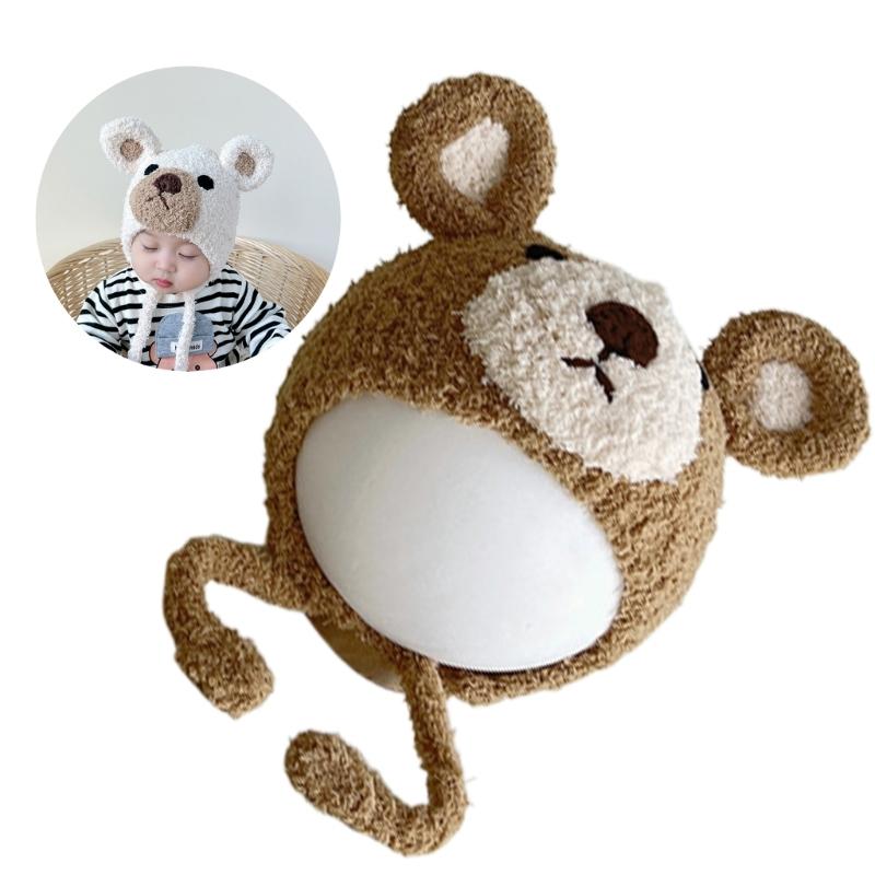 2023 NEU Mütze Babymütze Niedliche Bärenhaube Mode Winter Warme Mütze für Baby Kinder Neugeborenen Junge Mädchen 5-36 Monate