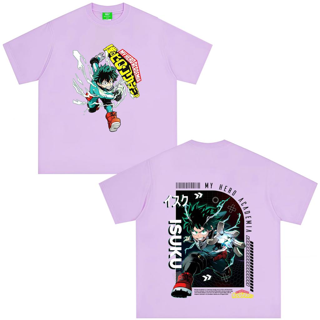Japanese Anime My Hero Academia Midoriya Izuku Deku T Shirts Unisex Unisex Clothing Fashion Casual Short Sleeve Tshirts Streetwear