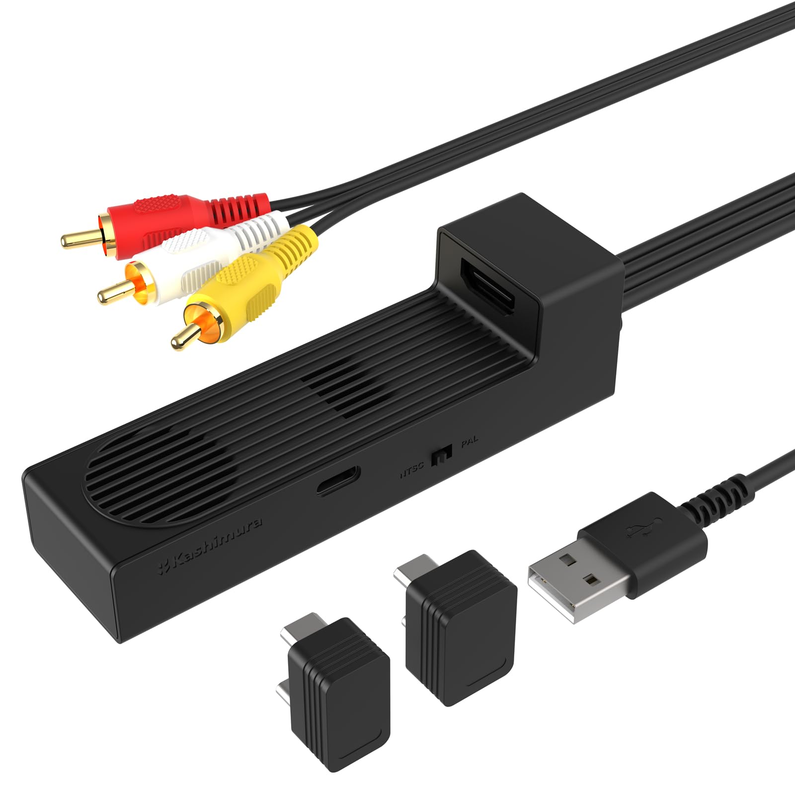 

Kashimura HDMI to RCA Converter with Cooling Fan Car Navigation Streaming Devices Fire TV Stick Compatible Car Connection Analog Conversion Cable with