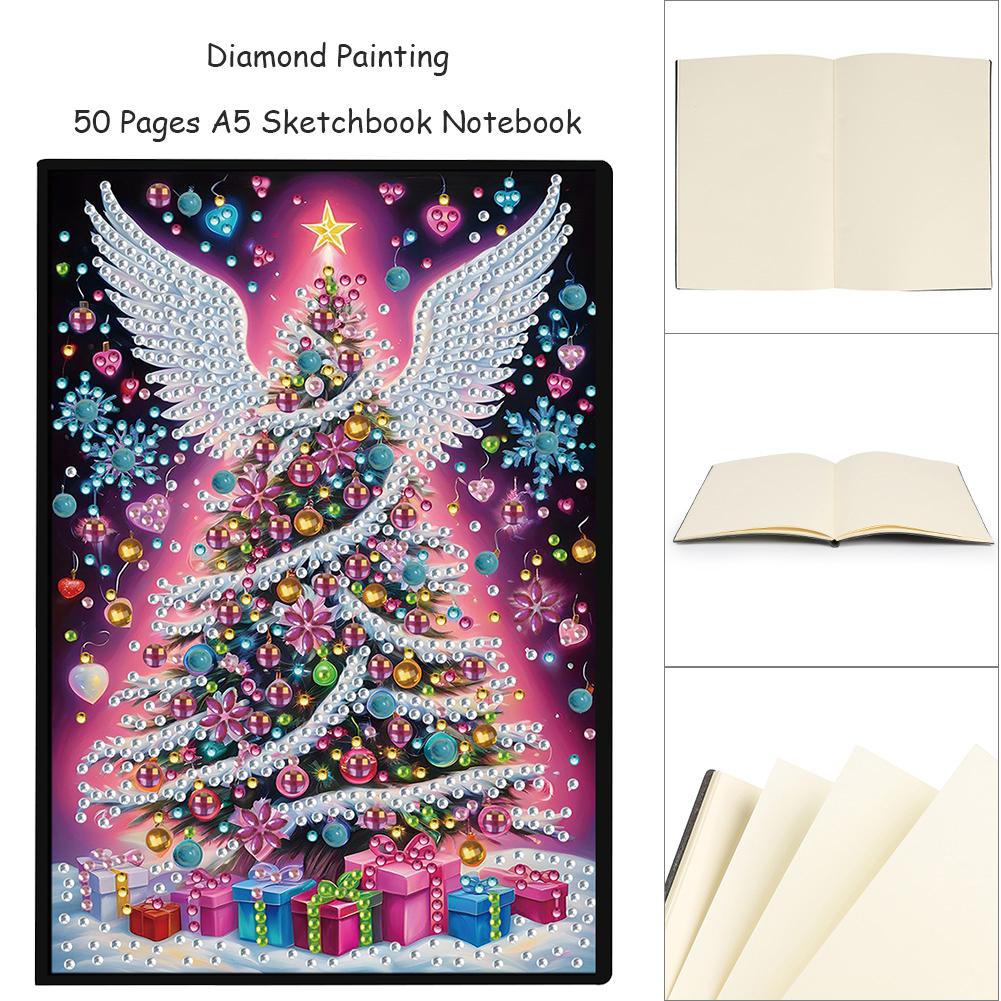 Diamond Painting Diary Book 50 Pages Crystal Notepad Sketchbook A5 Size 5D DIY Diamond Art Painting Notebook Kit