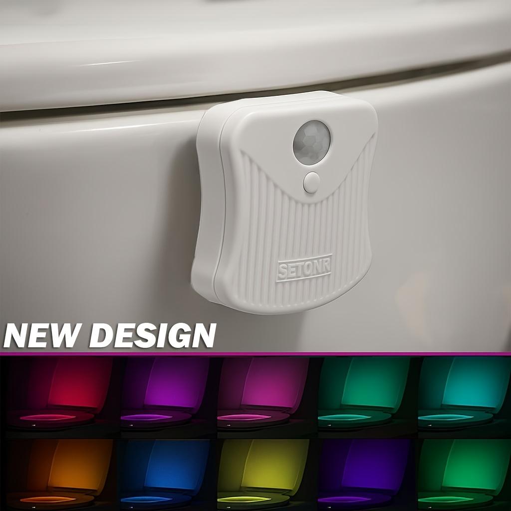 16-color motion-sensor toilet light, built into the toilet bowl, bathroom LED night light, suitable for toilets, Christmas gift.