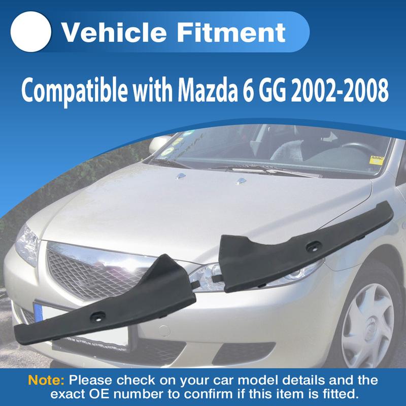 2pcs Front Windshield Wrap Corner Panel Trim For Mazda 6 GG 2002 2003 2004 2005 2006 2007 2008 GJ6A-51-PB1 GJ6A-51-PC1