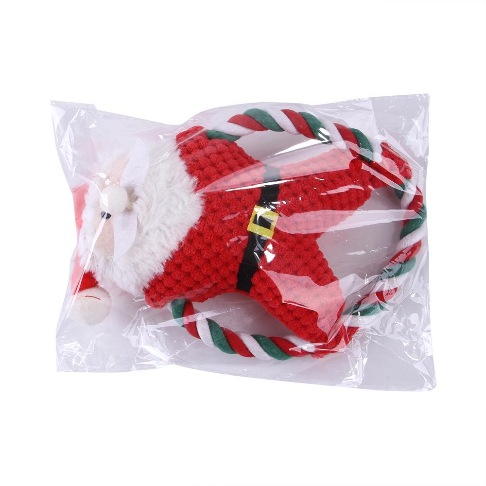 New pet Christmas plush toy, dog gnawing companion toy venting cartoon bear doll