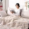 Electric Heated Blanket, 130x160cm, 4 Temperature Settings, 10-Hour Auto-Off Function, Wavy Camel Color, for Office and Home Use