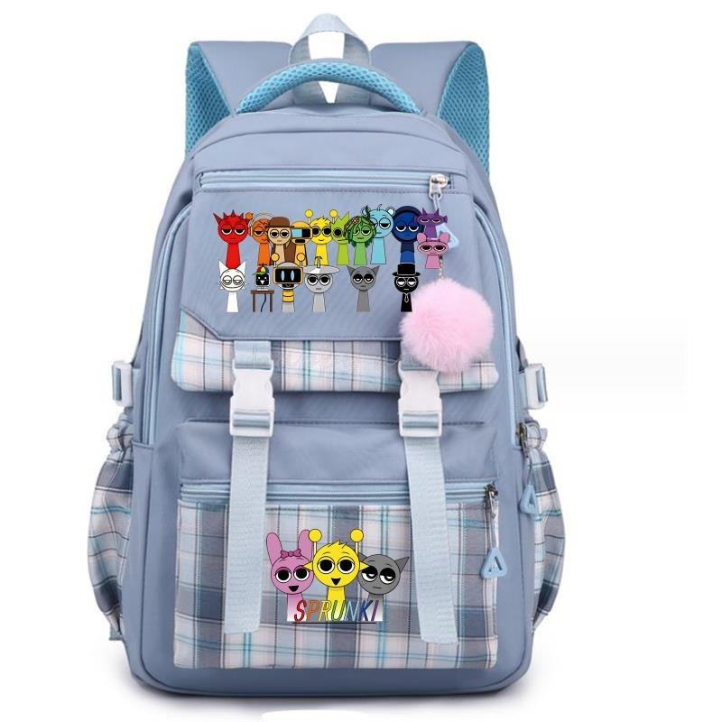 Sac à dos scolaire grande capacité pour enfants avec design de dessin animé imprimé Garçons Filles Matériau en nylon Multiples poches Durable