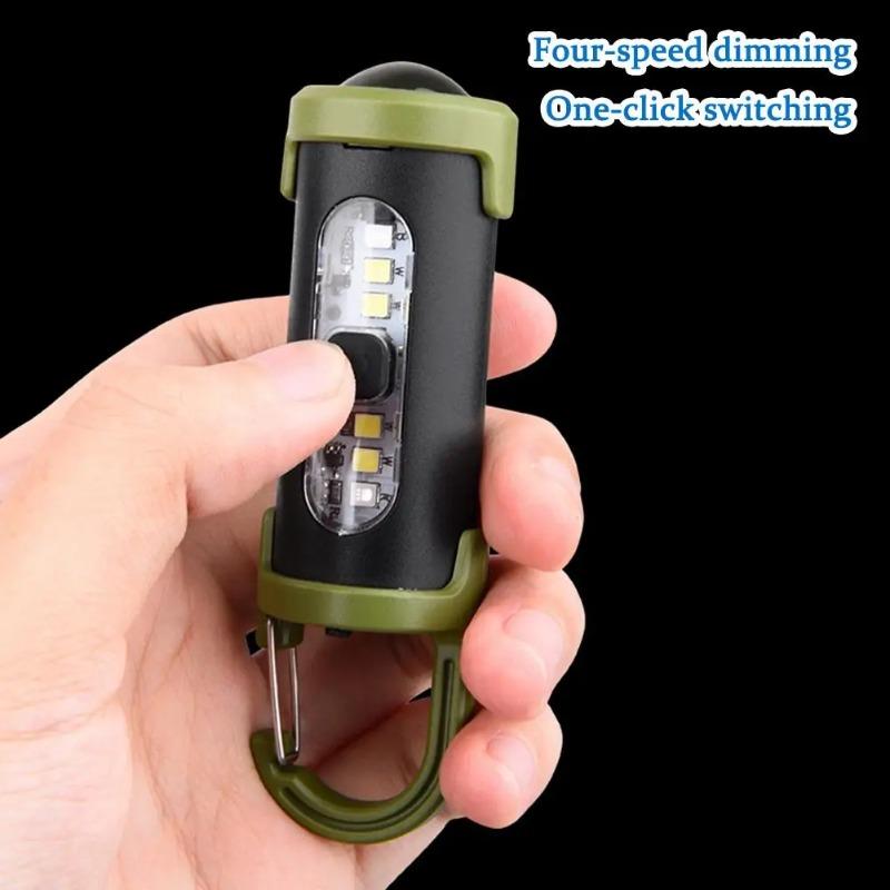 Rechargeable Keychain Flashlights,EDC COB Work Light Torch Ultra Bright Flashlight,Portable Lantern For Searching Hiking