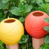 Coni per Irrigazione a Forma di Pallacanestro Pali Auto-Irriganti Per Piante 4 PZ Spikes per Irrigazione in Terracotta Rilascio Lento Automatico