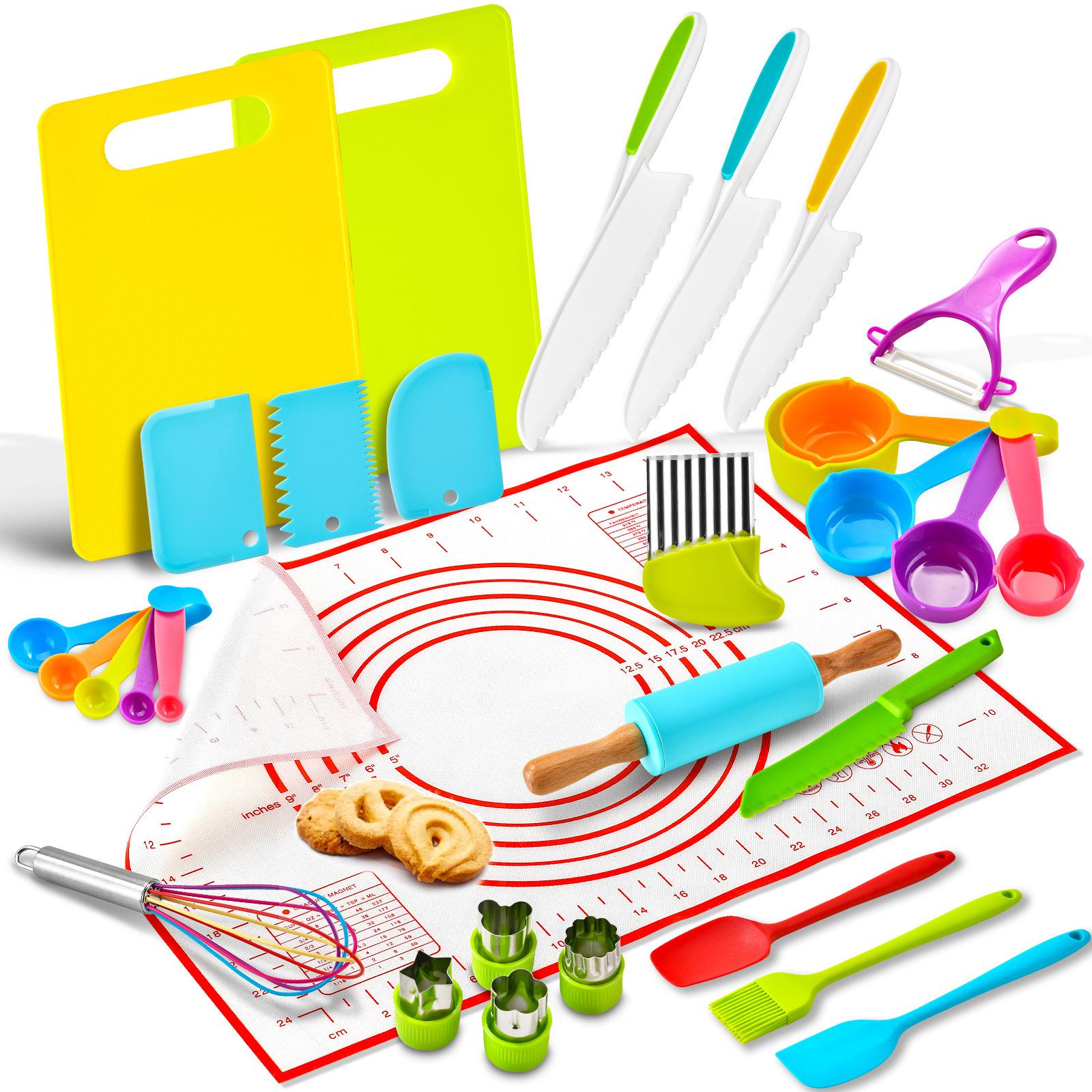 

Набор для самостоятельной готовки, набор скалок, безопасный пластиковый нож для фруктов, мини-гаджеты 31pcs set