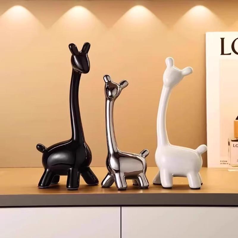 

Ceramic Sculptures Miniature Deer Ornaments Luxury Simple Art Desktop Ornaments Living Room Aesthetic Decoration Accessories