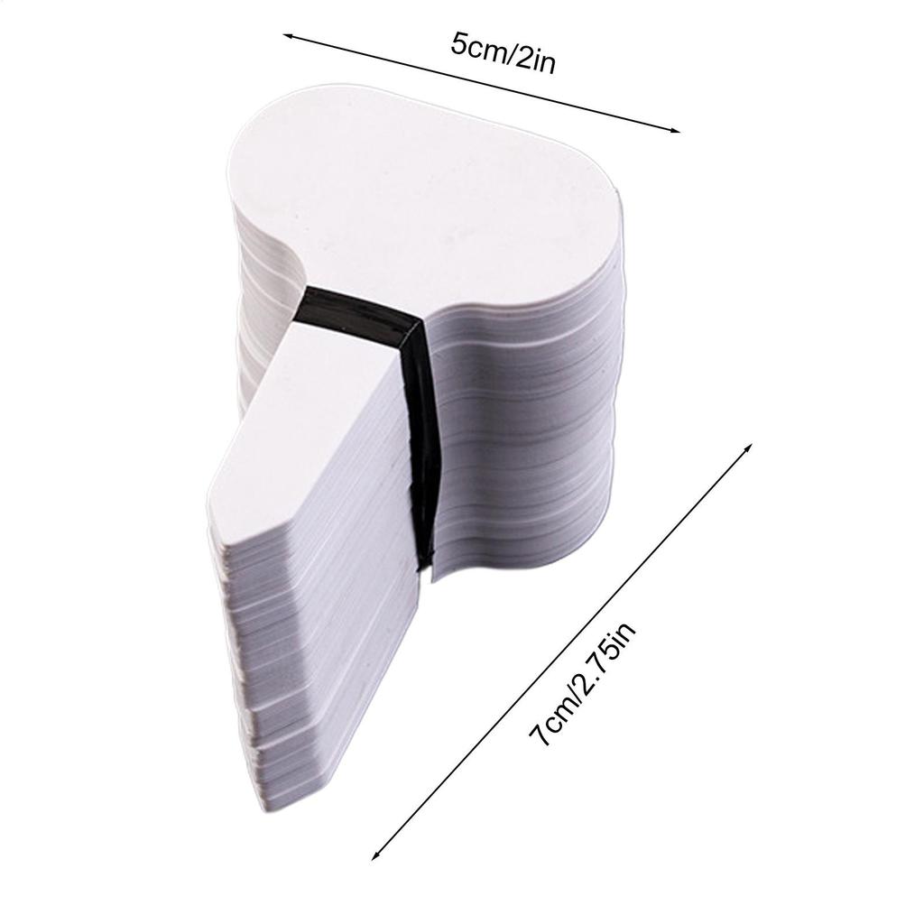 100Pcs White Garden Labels Plant Waterproof Classification Sorting Sign Tag Ticket Plastic Writing Plate Board Plug In Card