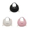 Pu Material Crescent Bag For Women With Zipper Closure And Stitching Detail For Daily Use