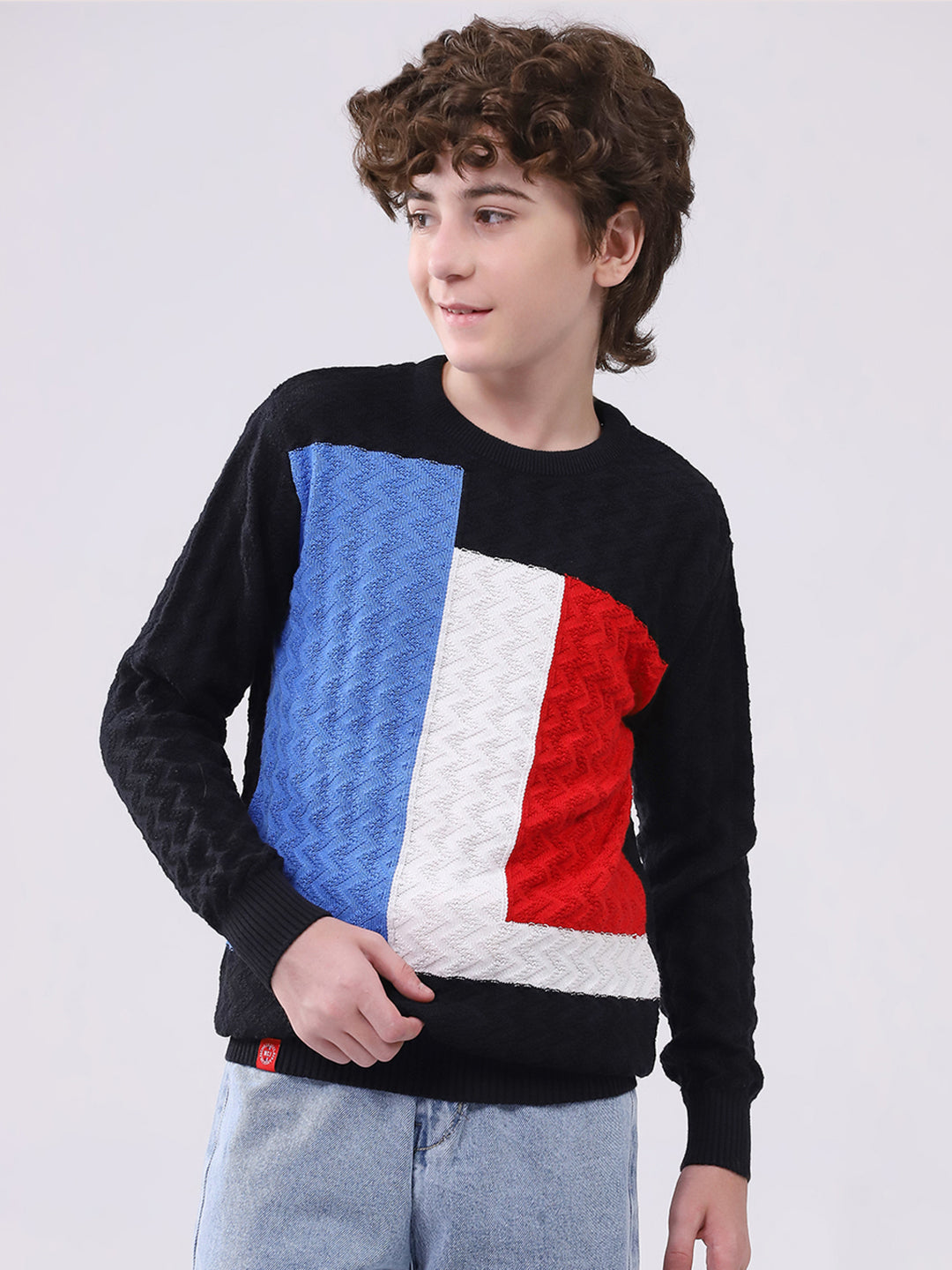 Monte Carlo Boy Regular Fit Black Pullover 5-6 Years
