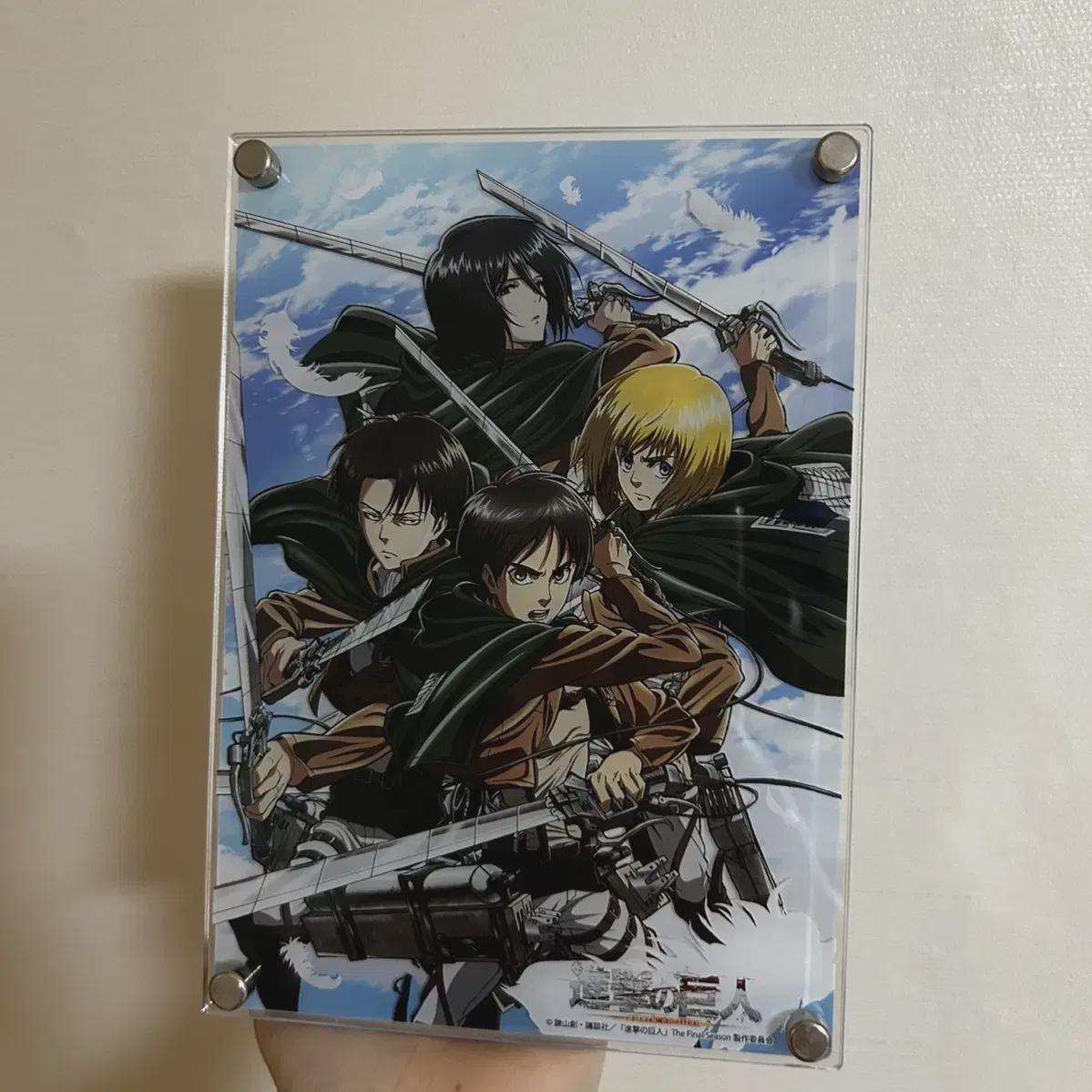 

Attack On Titan Acrylic Plate Panel Eren Armin Mikasa Levi Stand
