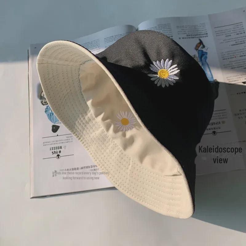 Pălărie de pescar de vară pentru femei, în stil coreean, cu două fețe, în stil japonez - Modă modernă, asortabilă, protecție solară
