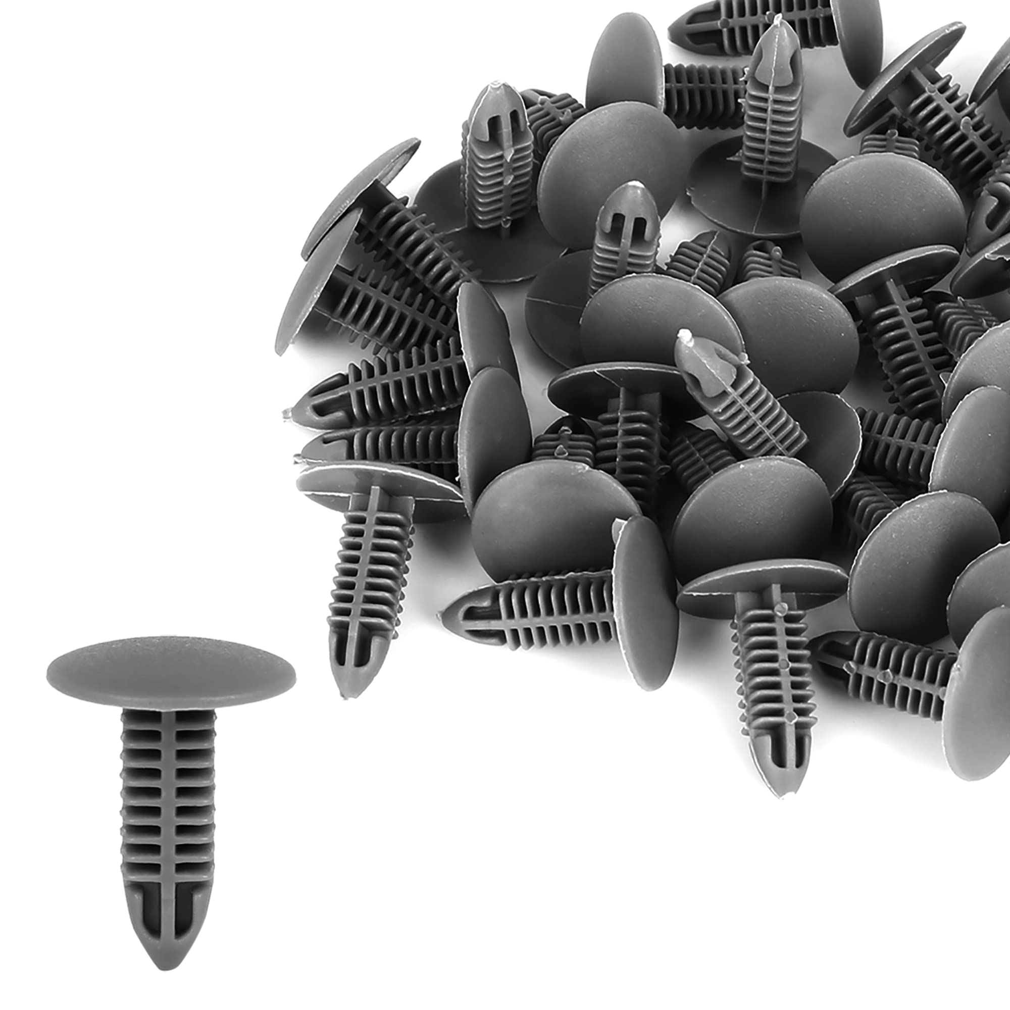 

uxcell Bolt Rivet Fasteners 6mm Hole Diameter Plastic Trim Panel Fastener Clips Gray Compatible with Toyota 40pcs серый