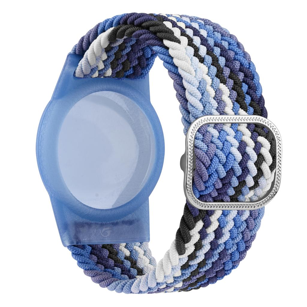 Elastic Braided Kids Wristband Case For Apple AirTags Anti-Scratch Cover Solo Loop for Airtag GPS Tracker Holder Watch Bracelet