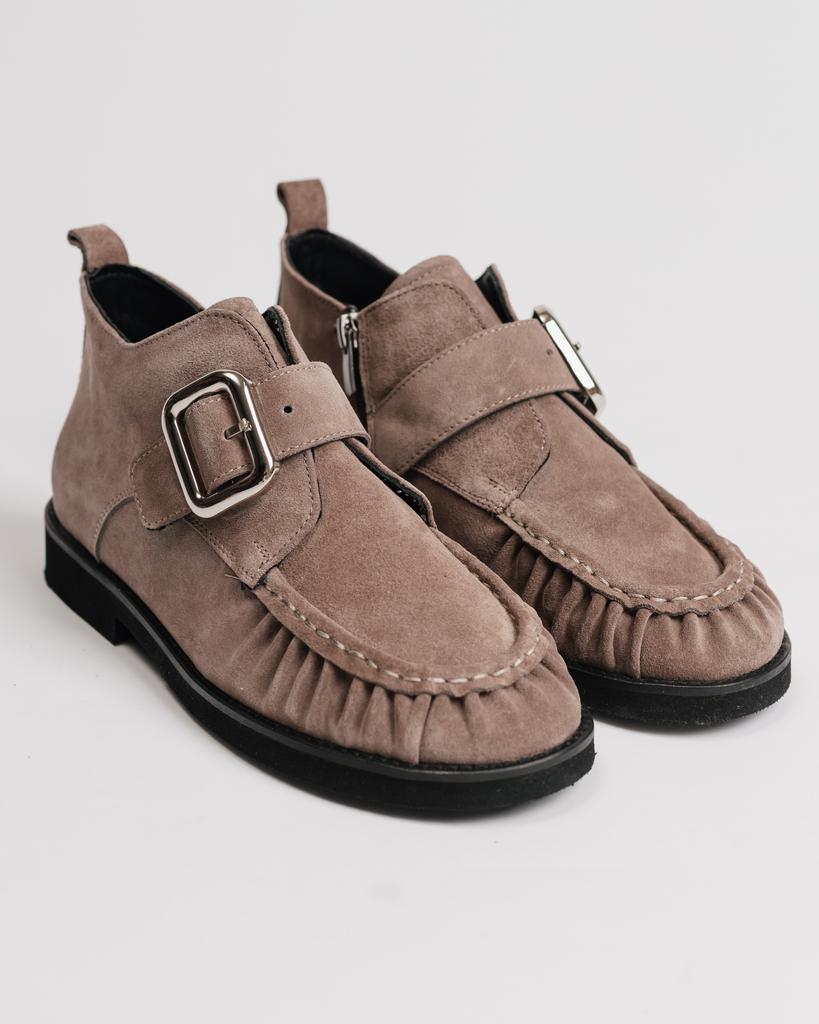 Stiefel mit Schnalle Krula 738820 36 beige Wildleder