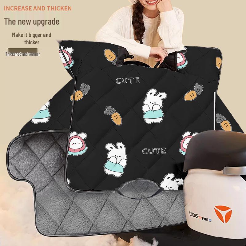 Universal Waterproof and Coldproof Plush Windshield Cover for Electric Vehicles