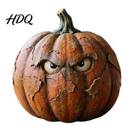 Dekorative Feiertags-Kürbis-Bastelarbeiten Halloween Holzfigur Rustikales Gruseliges Ornament Herbststil Heimdeko-Artikel Tischmittelstück für