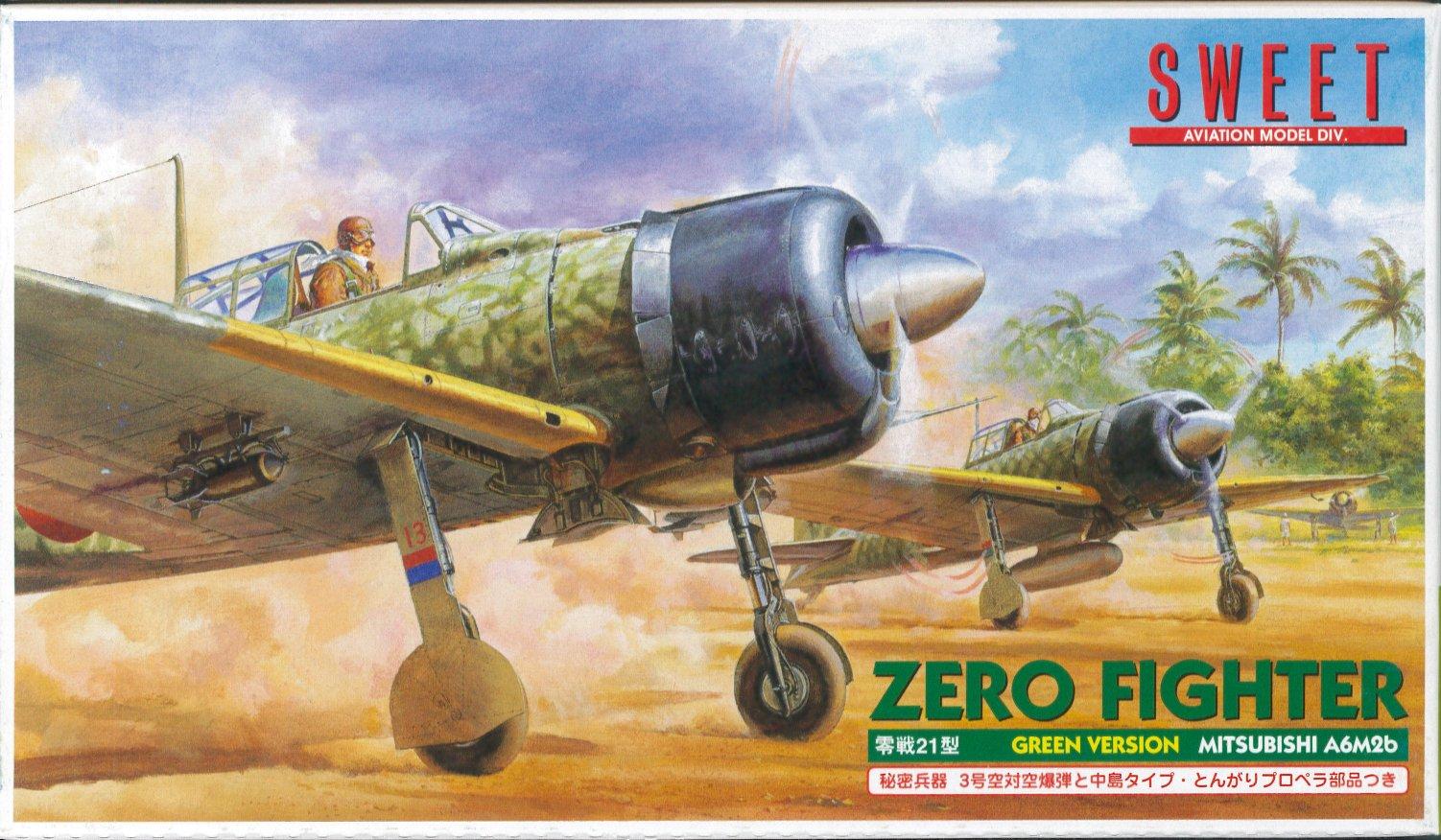 

Sweet Zero Fighter Type 21 Green Version Plastic Model Kit 14112 1/144 (2 units)