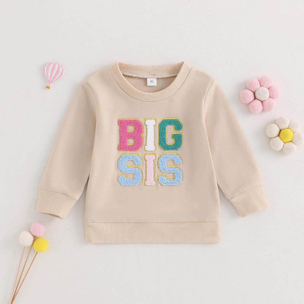 Autumn Sweatshirts for Girls Toddler Long Sleeve Crewneck Letter Print Pullover Tops