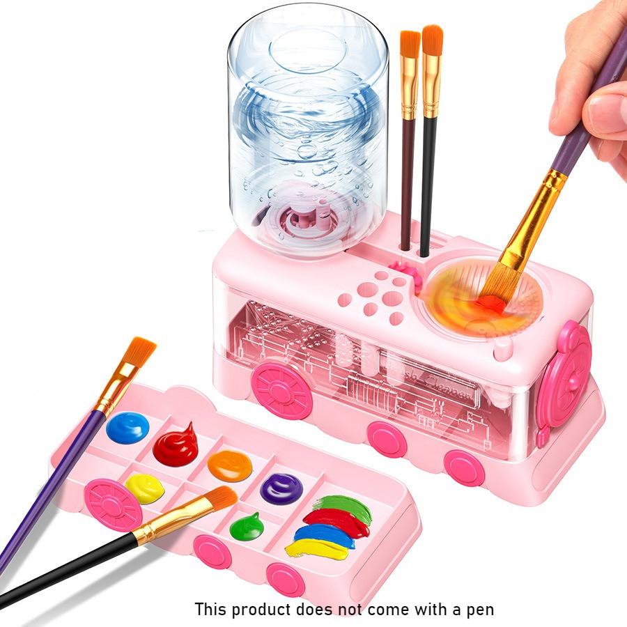 Hair Brush Cleaner Automatically Changes The Washing Pen Holder for Watercolor Painting Brush Rinser Watercolor Wash Pen Holder