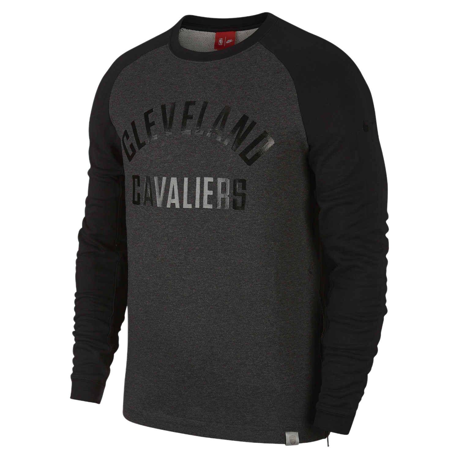 Nike Sports Casual Letter Printed Crew Neck Long Sleeve Cleveland Shirt Men s Black 860708-032 L