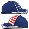 New American Flag Baseball Cap Fashionable Rhinestone Sunshade Duck Tongue Cap Wholesale