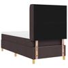 Box Spring Bed with Headboard Dark Brown 90 x 190 cm Fabric