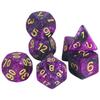 Sada mnohostěnných kostek 7ks Míchání barevných kostek s pavučinou pro deskové hry DND a deskové hry na hrdiny