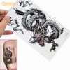 Autocollant de tatouage amovible jetable Dragon