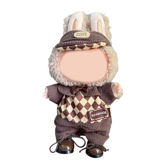 Sada oblečení pro panenky pro 17cm panenky La Bubu Elegantní overal Měkké šaty pro panenku Stylový výstavní outfit Dárek pro milovníky panenek
