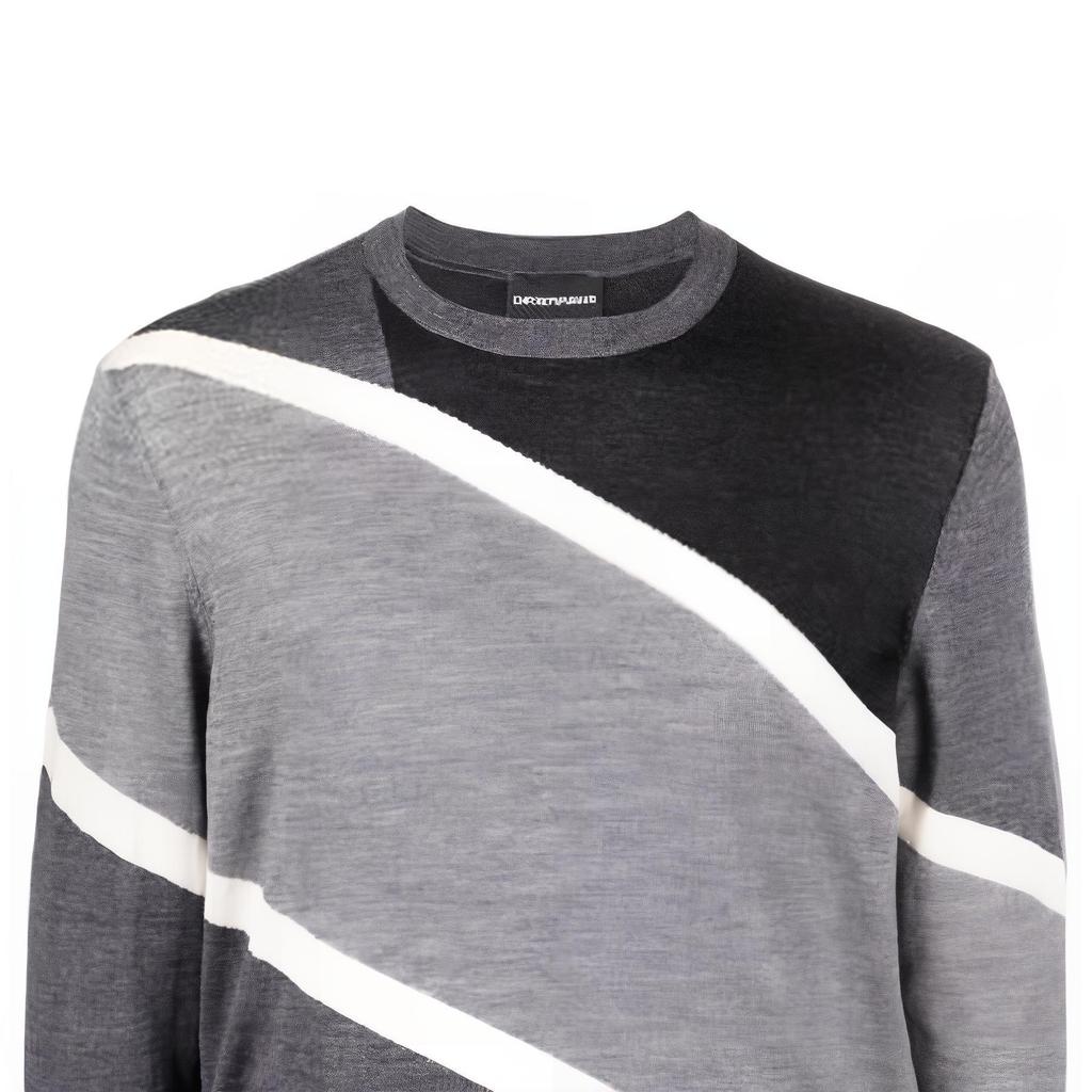 Emporio Armani Color Block Crew Neck Sweater Men Sweater Multicolor 6K1MTD-1MXPZ-F626