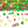 1 Set Weihnachten Neujahr Metallfolie Konfetti Weihnachtsbäume Kranz Pailletten Glitzer Rot Grün Silberne Dekorationen
