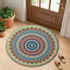 1 Stück Böhmischer Mandala Runder Teppich Rutschfester Dekorativer Teppich für Eingangsbereich Schlafzimmer Wohnzimmer Yoga Bereich Fußmatte Heimdekoration