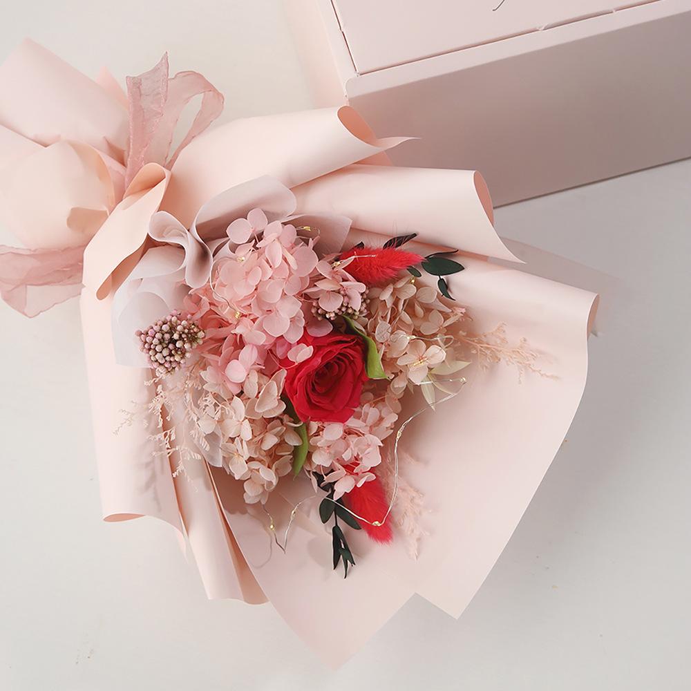 Eternal High-End Rose Bouquet with Real Fresh Flowers