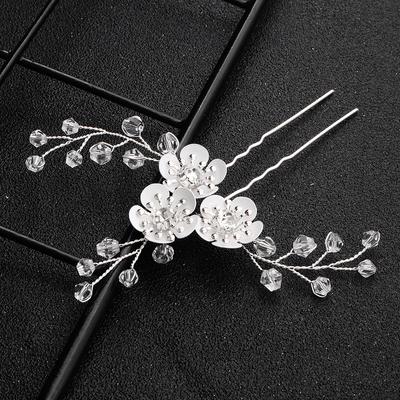 Neue koreanische Art schöne Haarnadeln im alten Stil handgewebte Kristallblumen Brauthaarnadeln Hanfu-Kleid Kopfschmuck Accessoires