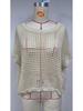 2025 Summer Women's Five-Sleeve Sexy Cutout Knit Beach Cover-Up Sweater