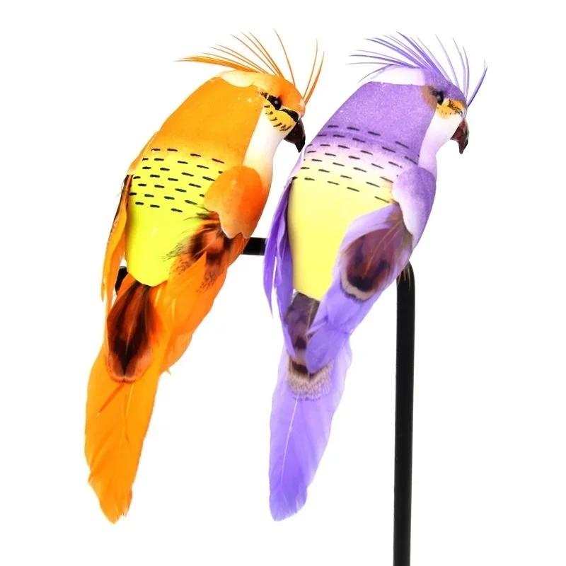 1Pcs/box Simulation Bird Feather Parrot Home Shopping Mall Venue Decoration Prop Pendant Decoration Garden Decoration Bird