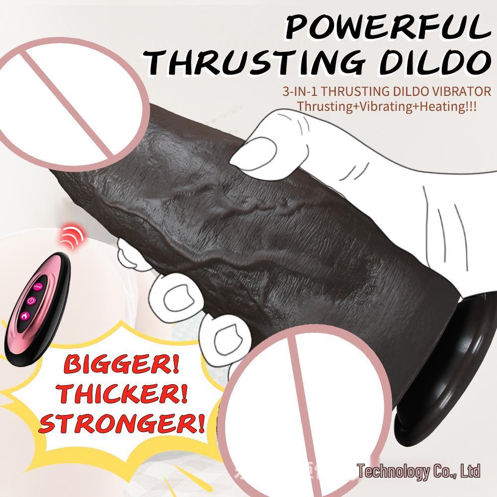 Silicone Realistic XL Telescopic Vibrating Dildo for Women
