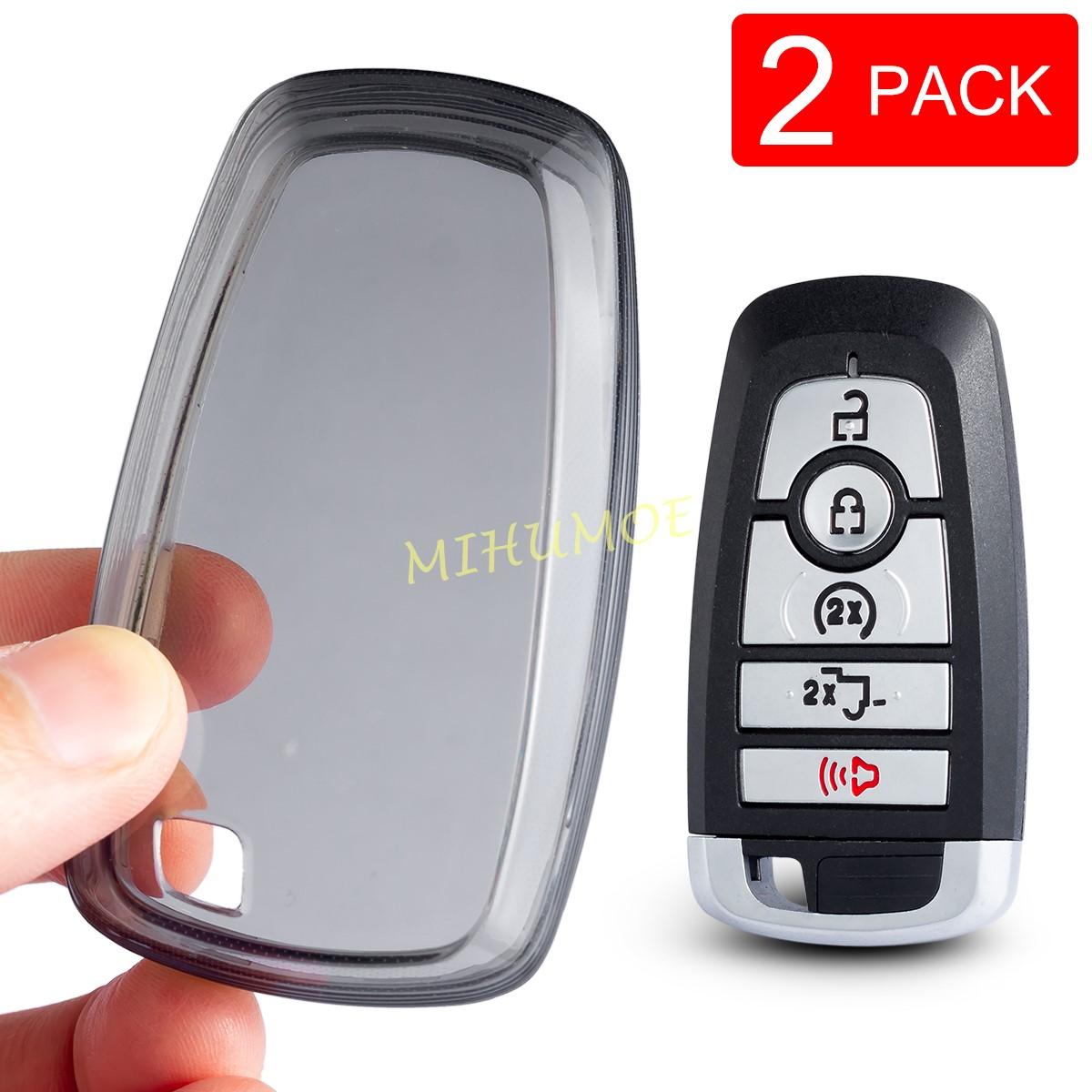 Car Key Fob Case Transparent Cover Remote Shell For 2021-2025 Ford Ranger Maverick Mustang Everest F150 Escape Bronco Explorer
