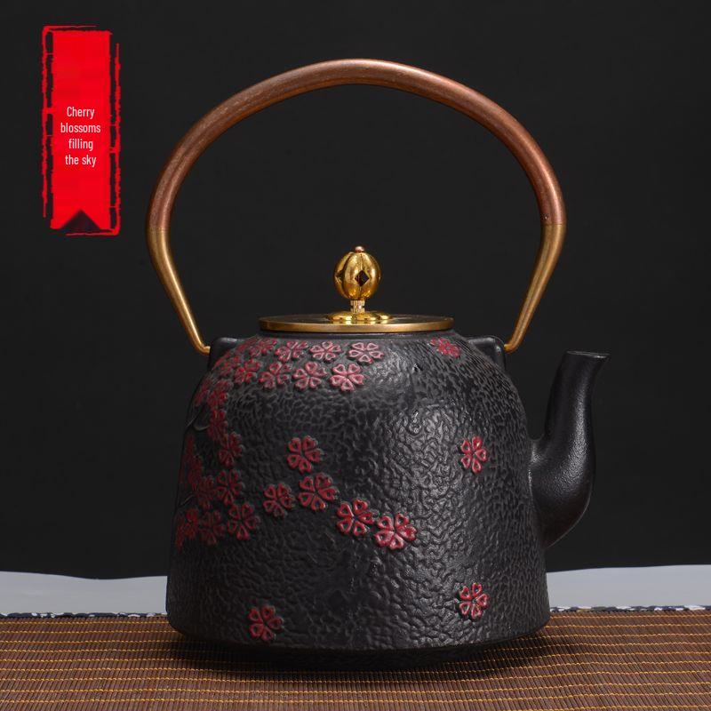 Hand-Forged Japanese Cast Iron Teapot for Gongfu Tea