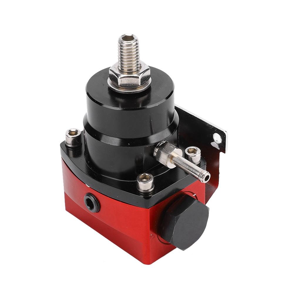 Universal  Adjustable Car Black Red Fuel Pressure Regulator Kit Oil 0 100psi Gauge